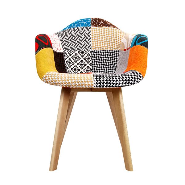 Dining Chairs Set of 2 Fabric Retro Replica DSW