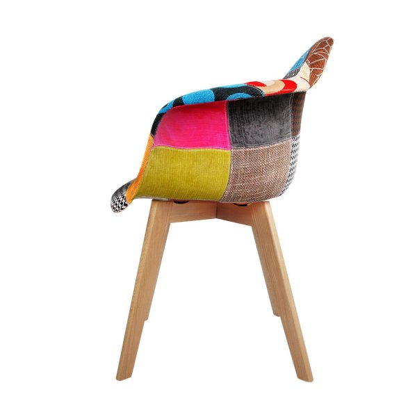 Dining Chairs Set of 2 Fabric Retro Replica DSW