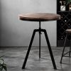 Bar Table 67-86CM Height Round Brown