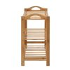 3 Tiers Bamboo Shoe Rack Storage Organiser Wooden Shelf Stand Shelves