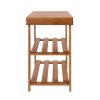 Bamboo Shoe Rack Wooden Seat Bench Organiser Shelf Stool