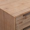 4 Pieces Bedroom Suite made in Solid Wood Acacia Veneered King Size Oak Colour Bed, Bedside Table & Tallboy