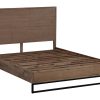 4 Pieces Bedroom Suite made in Solid Wood Acacia Veneered King Size Oak Colour Bed, Bedside Table & Tallboy