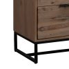 5 Pieces Bedroom Suite made in Solid Wood Acacia Veneered King Size Oak Colour Bed, Bedside Table, Tallboy & Dresser
