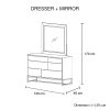 5 Pieces Bedroom Suite made in Solid Wood Acacia Veneered King Size Oak Colour Bed, Bedside Table, Tallboy & Dresser