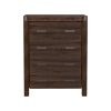 4 Pieces Bedroom Suite in Solid Wood Veneered Acacia Construction Timber Slat Double Size Chocolate Colour Bed, Bedside Table & Tallboy