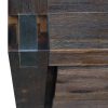 4 Pieces Bedroom Suite in Solid Wood Veneered Acacia Construction Timber Slat Double Size Chocolate Colour Bed, Bedside Table & Tallboy