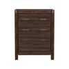 5 Pieces Bedroom Suite in Solid Wood Veneered Acacia Construction Timber Slat Double Size Chocolate Colour Bed, Bedside Table, Tallboy & Dresser