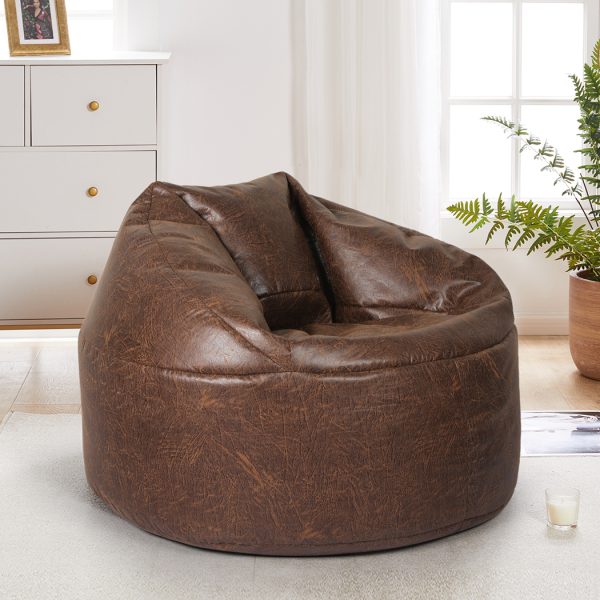 Bean Bag Chair Cover PU Indoor Home Game Lounger Seat Lazy Sofa Large