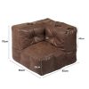 Bean Bag Chair Cover PU Indoor Home Game Lounger Seat Lazy Sofa Large