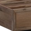 King size Bed Frame Solid Wood Acacia Veneered Bedroom Furniture Steel Legs