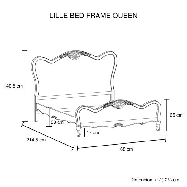 Queen Bed Frame Linen Fabric Beige Oak Wood White Washed Finish Mattress Support