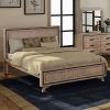 Erina Queen Size Silver Brush Bed Frame in Acacia Wood Construction