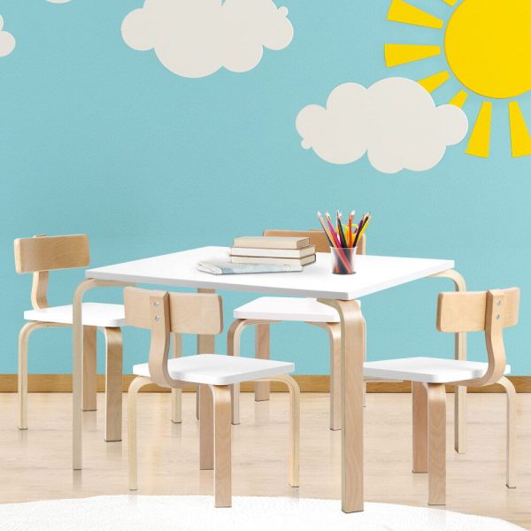 Nordic Kids Table Chair Desk Activity Study Play Children Modern – 5