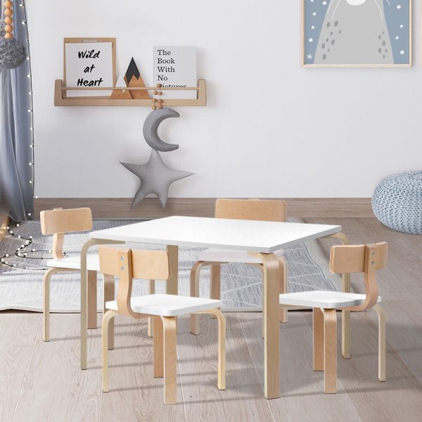 Nordic Kids Table Chair Desk Activity Study Play Children Modern – 5