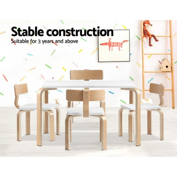 Nordic Kids Table Chair Desk Activity Study Play Children Modern – 5