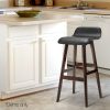 2x Bar Stools Wooden Stool Black