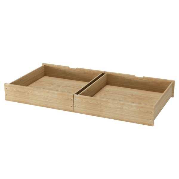 Bay Bed Frame Wooden Single Timber House Frame Mattress Base Storage Drawers