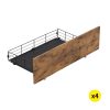4 Bed Frame Storage Drawers Metal Wooden Wood Bonus Bottom Mat – DOUBLE