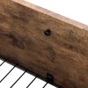 4 Bed Frame Storage Drawers Metal Wooden Wood Bonus Bottom Mat – DOUBLE