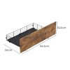4 Bed Frame Storage Drawers Metal Wooden Wood Bonus Bottom Mat – DOUBLE
