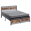 Metal Bed Frame Mattress Base Set Wood King Double Queen Pocket Spring HD Foam D