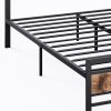 Metal Bed Frame Mattress Base Set Wood King Double Queen Pocket Spring HD Foam Q