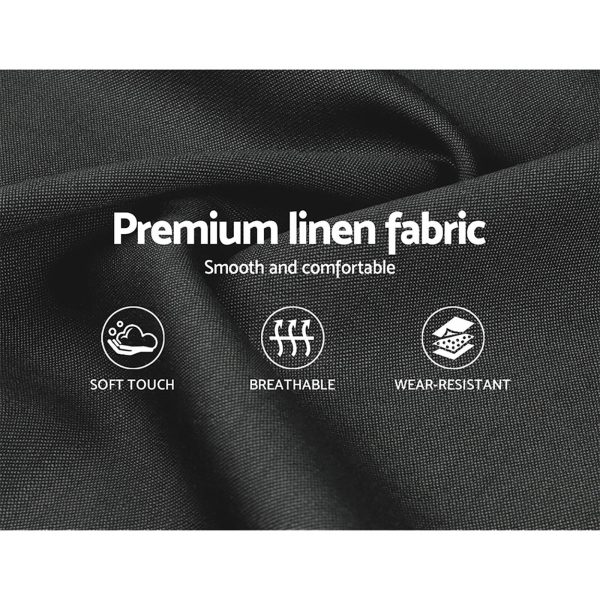 Wallaroo Bed Frame Fabric Gas Lift Storage – KING, Charcoal