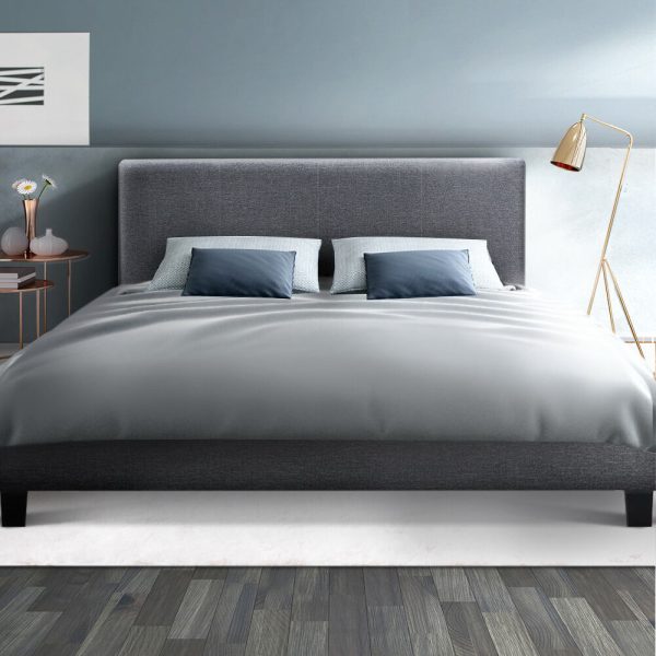Nurom Bed Frame Fabric – DOUBLE, Grey