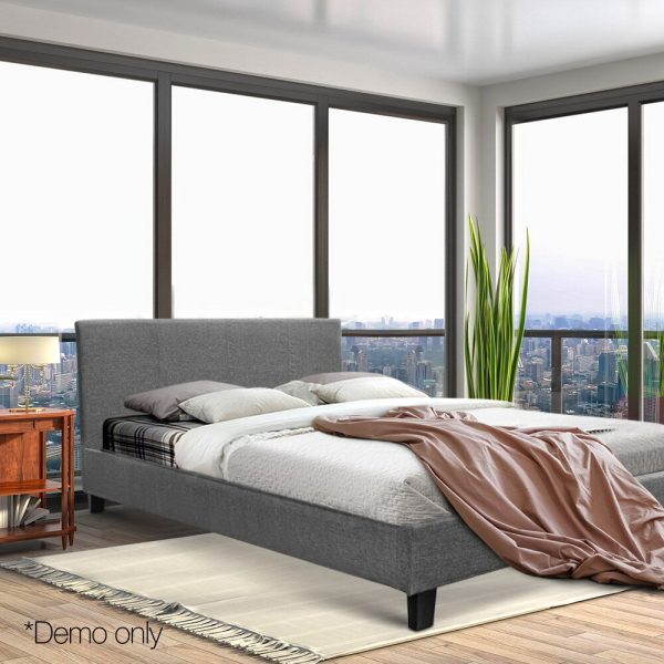 Nurom Bed Frame Fabric – DOUBLE, Grey