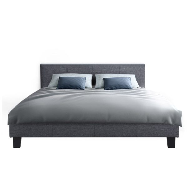 Nurom Bed Frame Fabric – DOUBLE, Grey