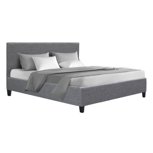 Nurom Bed Frame Fabric – DOUBLE, Grey