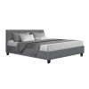 Nurom Bed Frame Fabric – QUEEN, Grey