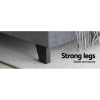 Nurom Bed Frame Fabric – QUEEN, Grey