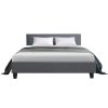 Nurom Bed Frame Fabric – QUEEN, Grey