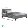 Nurom Bed Frame Fabric – SINGLE, Grey