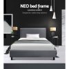 Nurom Bed Frame Fabric – SINGLE, Grey