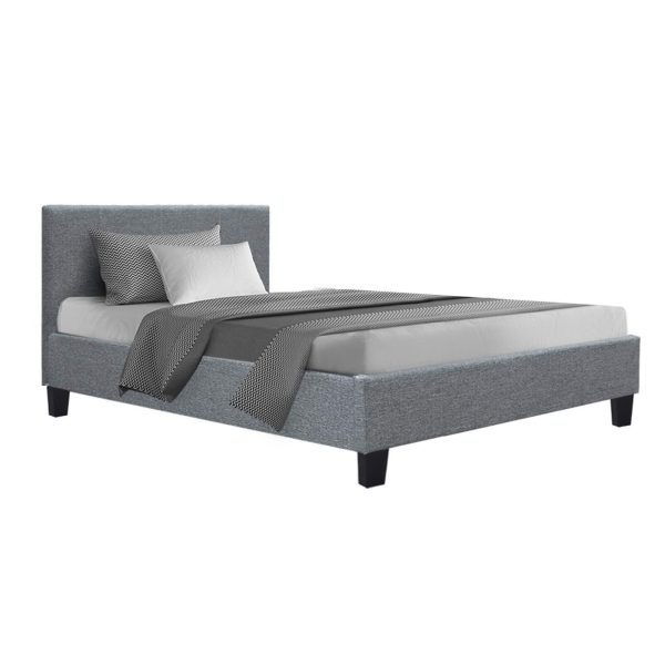 Nurom Bed Frame Fabric – SINGLE, Grey