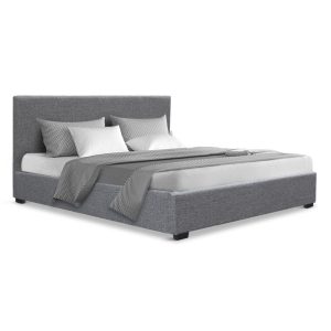 Stewart Bed Frame Fabric – DOUBLE, Grey