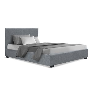 Stewart Bed Frame Fabric – KING SINGLE, Grey