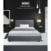Stewart Bed Frame Fabric – KING SINGLE, Grey