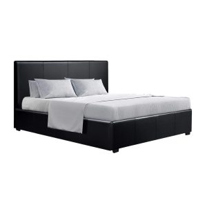Stewart Bed Frame Fabric – QUEEN, Black