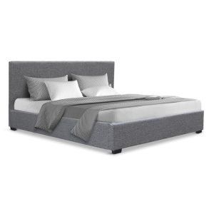 Stewart Bed Frame Fabric – QUEEN, Grey