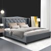 Walker Bed Frame Fabric – DOUBLE, Grey