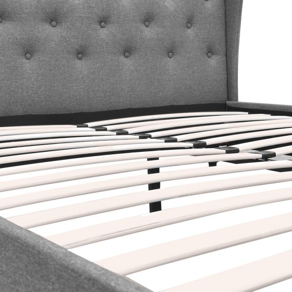 Walker Bed Frame Fabric – DOUBLE, Grey