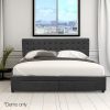 Rogues Bed Frame Fabric Storage Drawers – DOUBLE, Charcoal