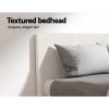 Apex Bed Frame Boucle Fabric Mattress Base Platform Wooden – QUEEN
