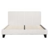 Apex Bed Frame Boucle Fabric Mattress Base Platform Wooden – QUEEN