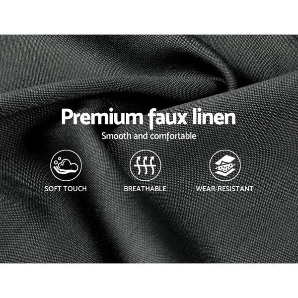 Clare Tino Bed Frame Fabric – DOUBLE, Charcoal