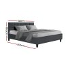 Clare Tino Bed Frame Fabric – DOUBLE, Charcoal